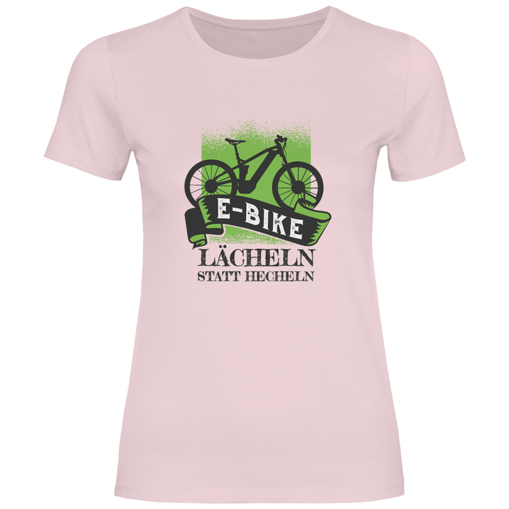 E - Bike Lächeln - Damen T - Shirt - Textilzauber