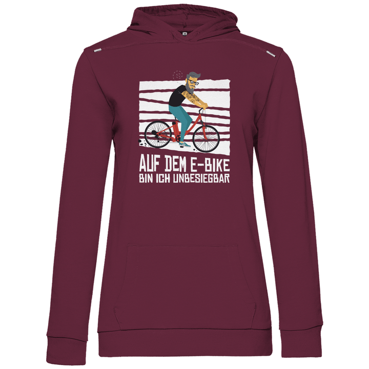 E - Bike Unbesiegbar - Damen Hoodie - Textilzauber