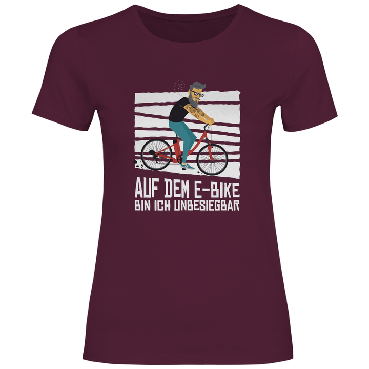 E - Bike Unbesiegbar - Damen T - Shirt - Textilzauber