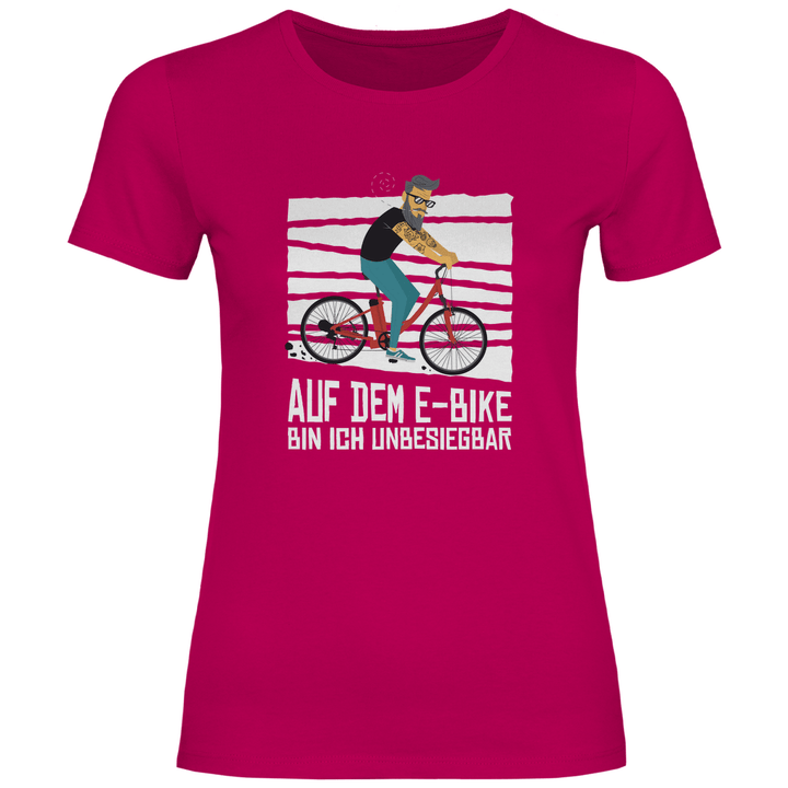 E - Bike Unbesiegbar - Damen T - Shirt - Textilzauber