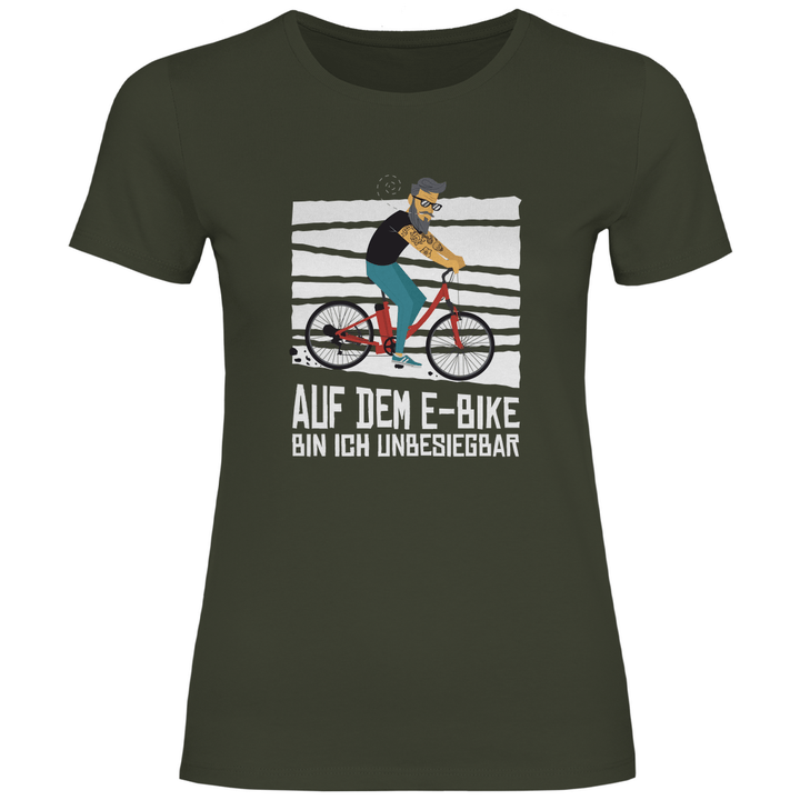 E - Bike Unbesiegbar - Damen T - Shirt - Textilzauber