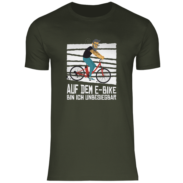 E - Bike Unbesiegbar - Herren T - Shirt - Textilzauber