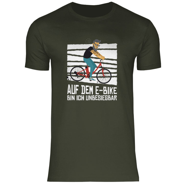 E - Bike Unbesiegbar - Herren T - Shirt - Textilzauber