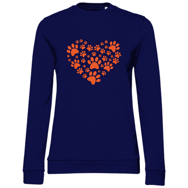 Pfoten-Herz - Damen Sweatshirt