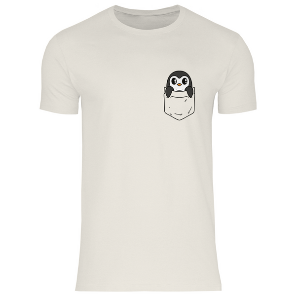 Pinguin in Brusttasche - Herren T-Shirt