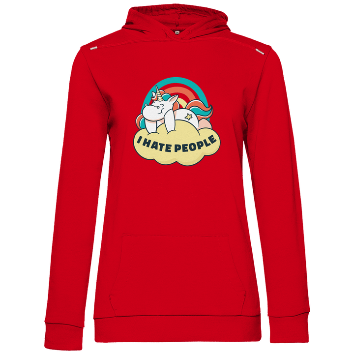 Einhorn Antisocial - Damen Hoodie - Textilzauber