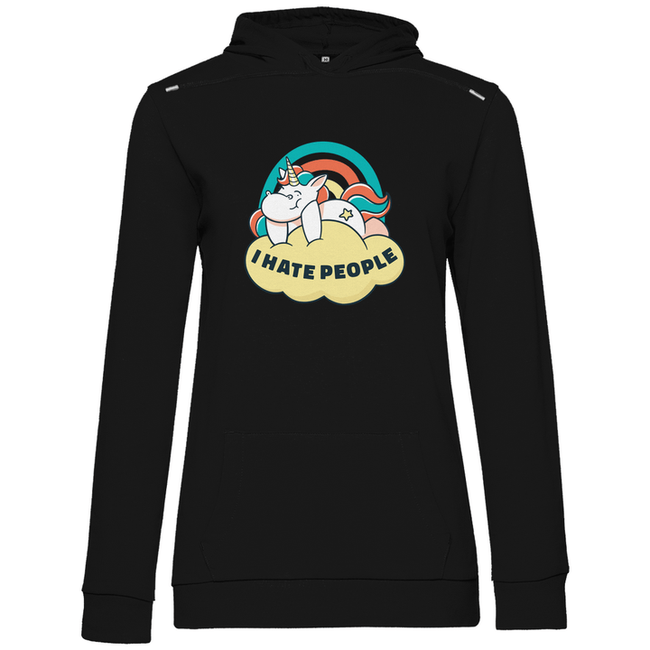 Einhorn Antisocial - Damen Hoodie - Textilzauber