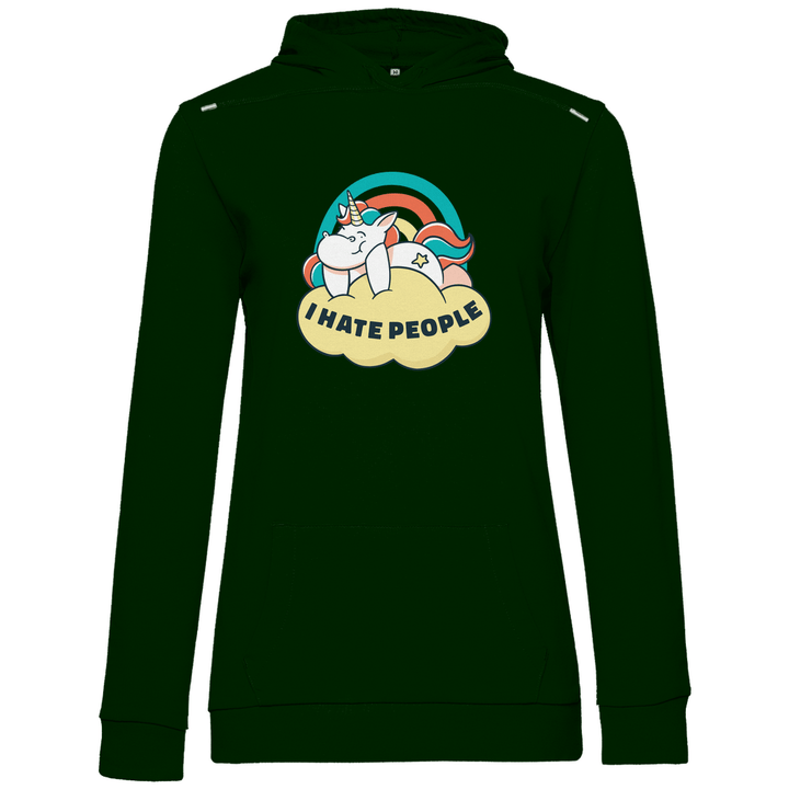 Einhorn Antisocial - Damen Hoodie - Textilzauber