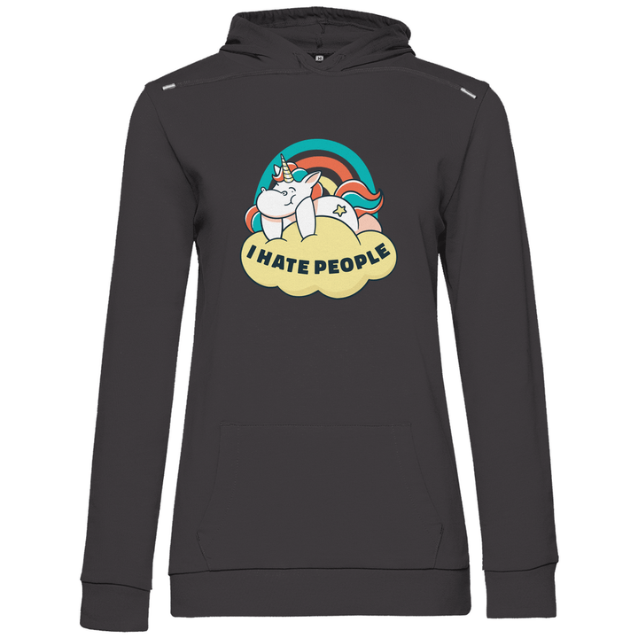 Einhorn Antisocial - Damen Hoodie - Textilzauber