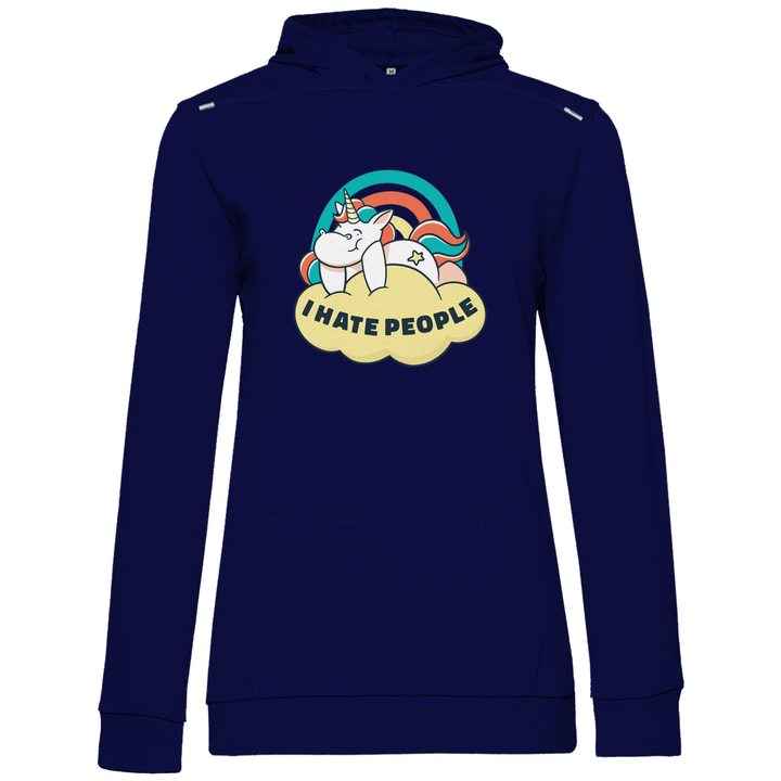 Einhorn Antisocial - Damen Hoodie - Textilzauber