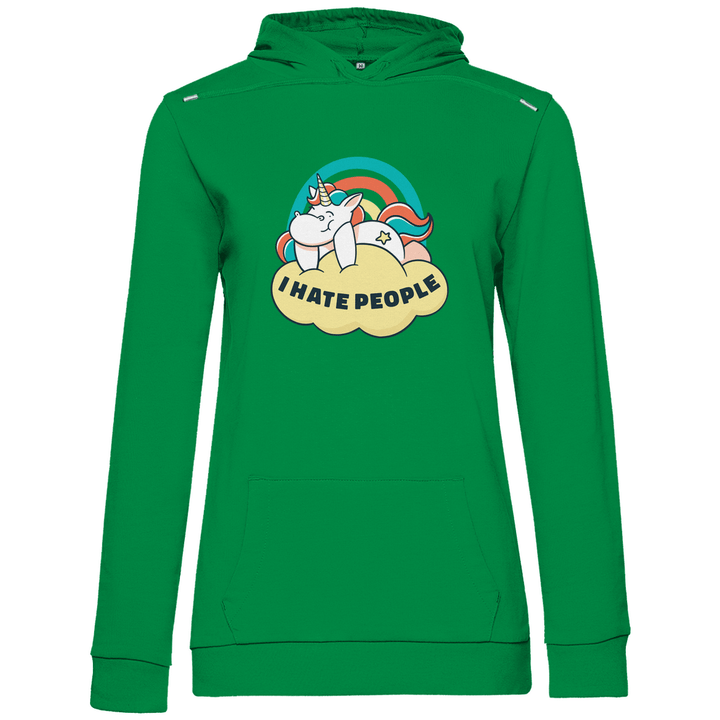Einhorn Antisocial - Damen Hoodie - Textilzauber