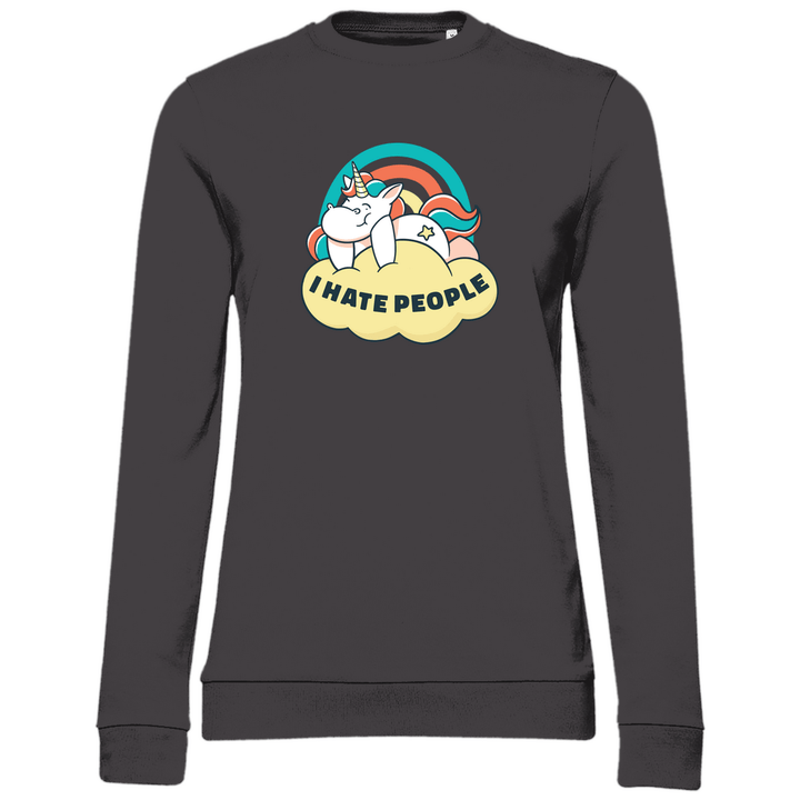 Einhorn Antisocial - Damen Sweatshirt - Textilzauber