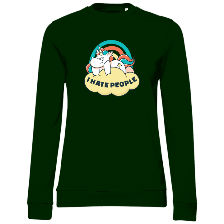 Einhorn Antisocial - Damen Sweatshirt - Textilzauber