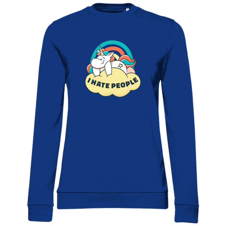 Einhorn Antisocial - Damen Sweatshirt - Textilzauber