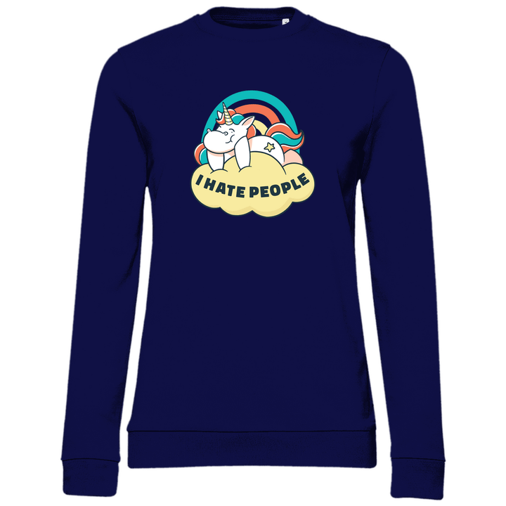 Einhorn Antisocial - Damen Sweatshirt - Textilzauber