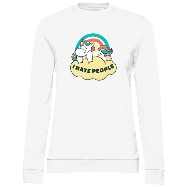 Einhorn Antisocial - Damen Sweatshirt - Textilzauber