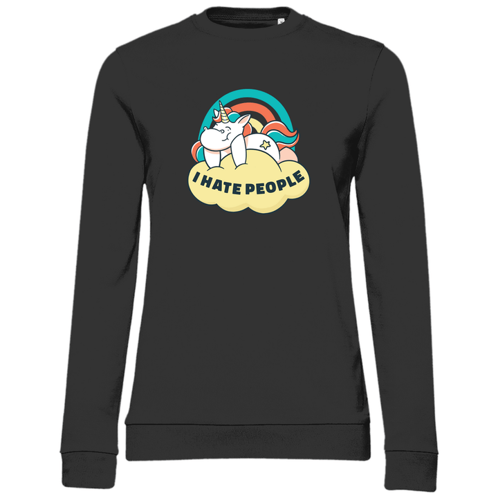 Einhorn Antisocial - Damen Sweatshirt - Textilzauber