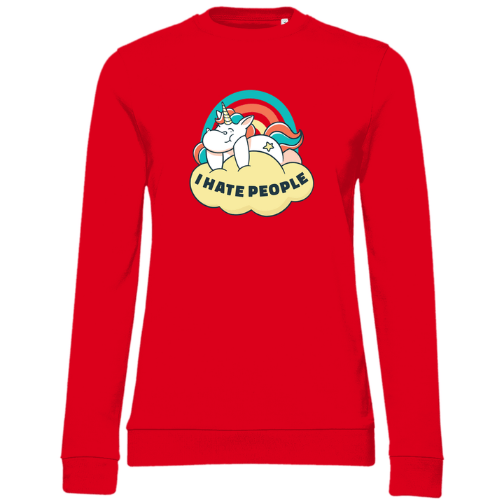Einhorn Antisocial - Damen Sweatshirt - Textilzauber