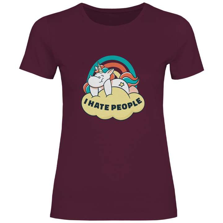 Einhorn Antisocial - Damen T - Shirt - Textilzauber