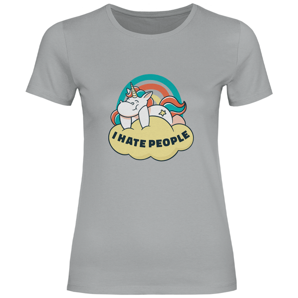 Einhorn Antisocial - Damen T - Shirt - Textilzauber
