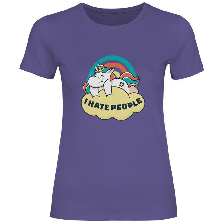 Einhorn Antisocial - Damen T - Shirt - Textilzauber