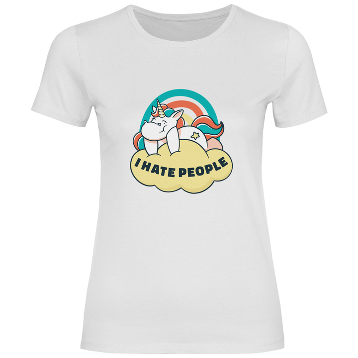 Einhorn Antisocial - Damen T - Shirt - Textilzauber