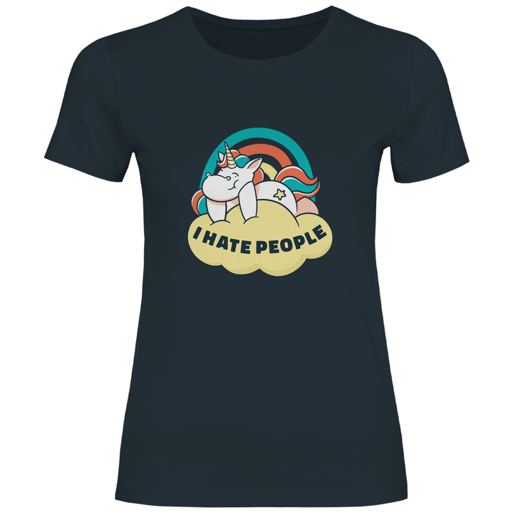 Einhorn Antisocial - Damen T - Shirt - Textilzauber