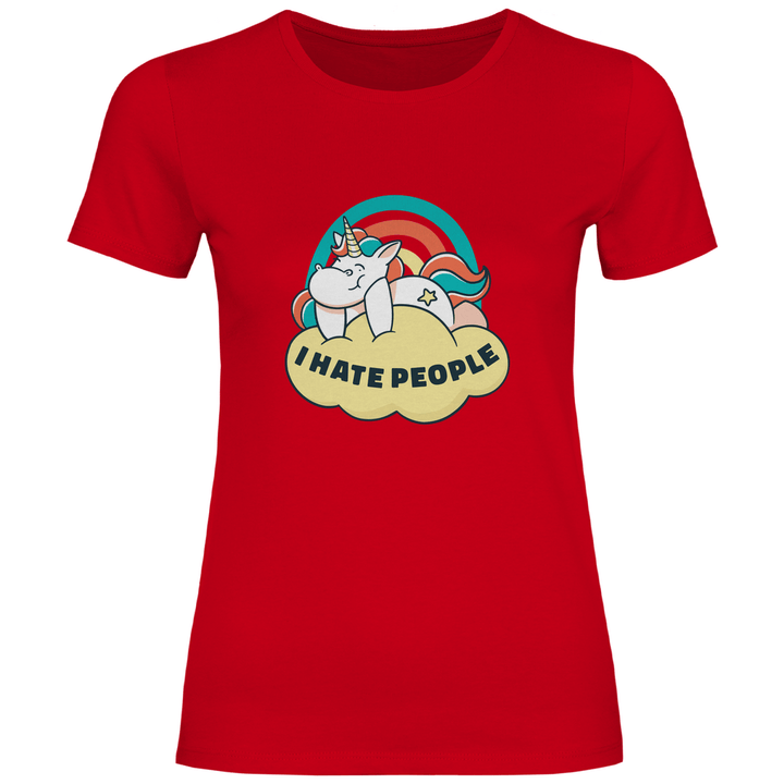 Einhorn Antisocial - Damen T - Shirt - Textilzauber