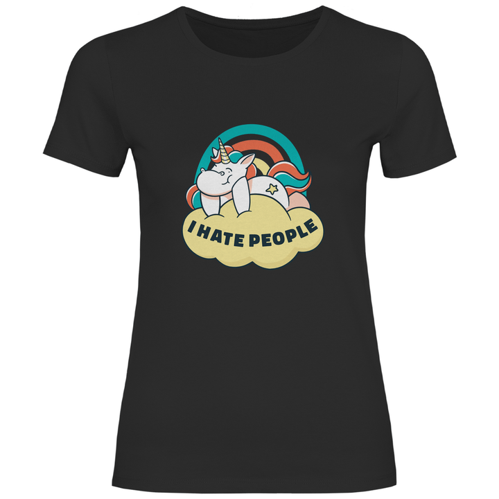 Einhorn Antisocial - Damen T - Shirt - Textilzauber