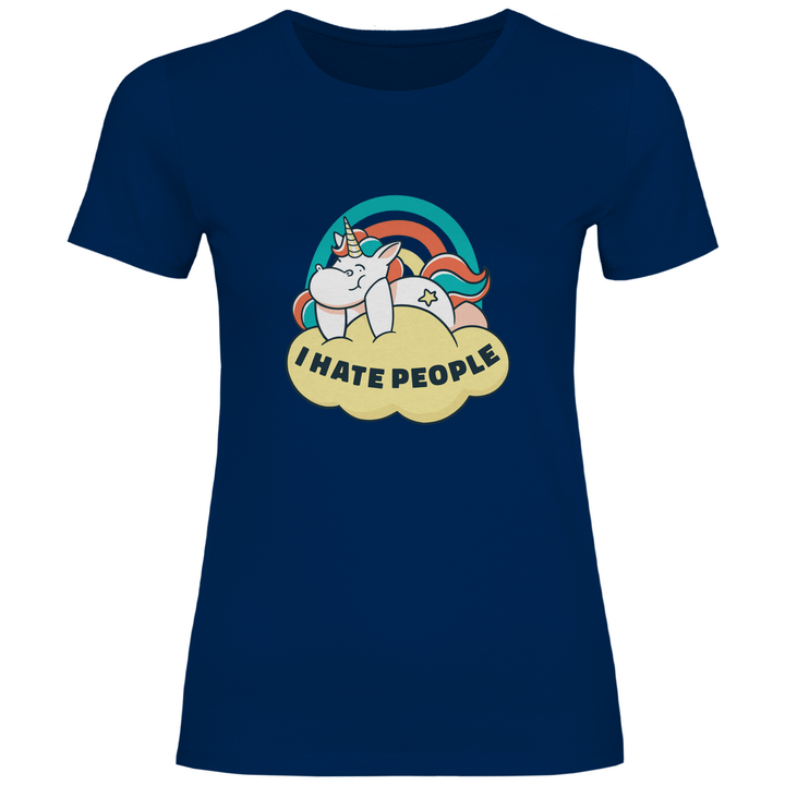 Einhorn Antisocial - Damen T - Shirt - Textilzauber