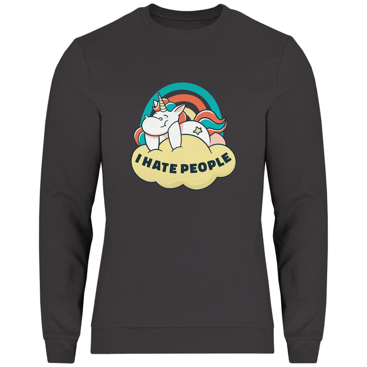 Einhorn Antisocial - Herren Sweatshirt - Textilzauber