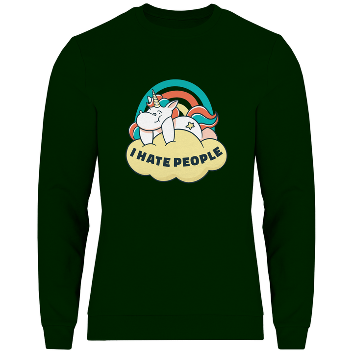 Einhorn Antisocial - Herren Sweatshirt - Textilzauber
