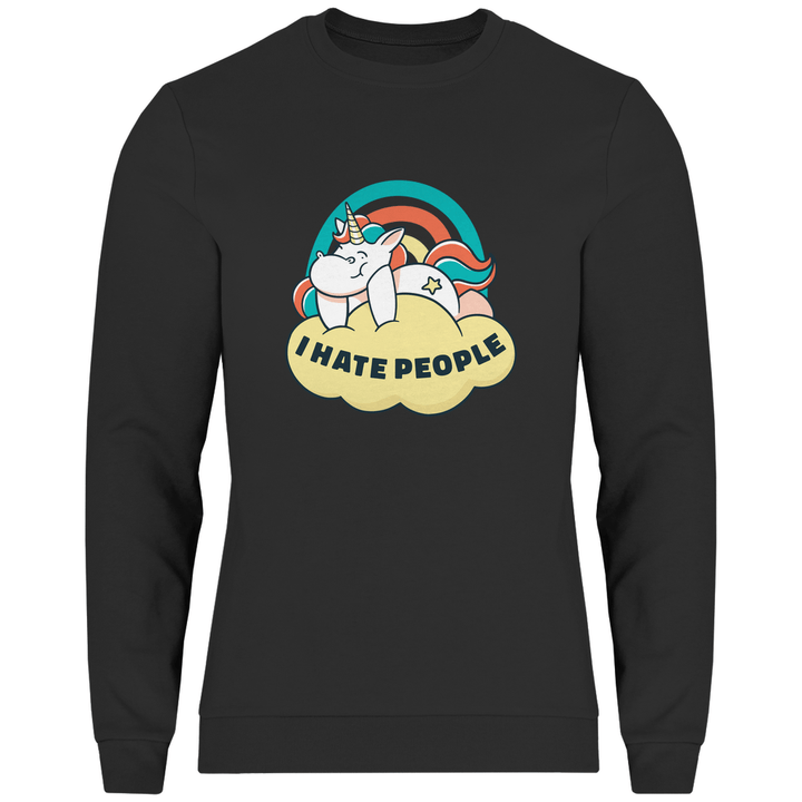 Einhorn Antisocial - Herren Sweatshirt - Textilzauber