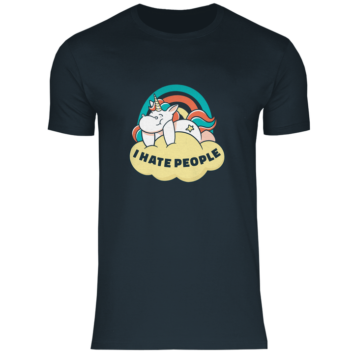 Einhorn Antisocial - Herren T - Shirt - Textilzauber