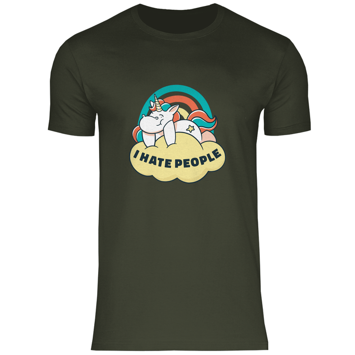 Einhorn Antisocial - Herren T - Shirt - Textilzauber