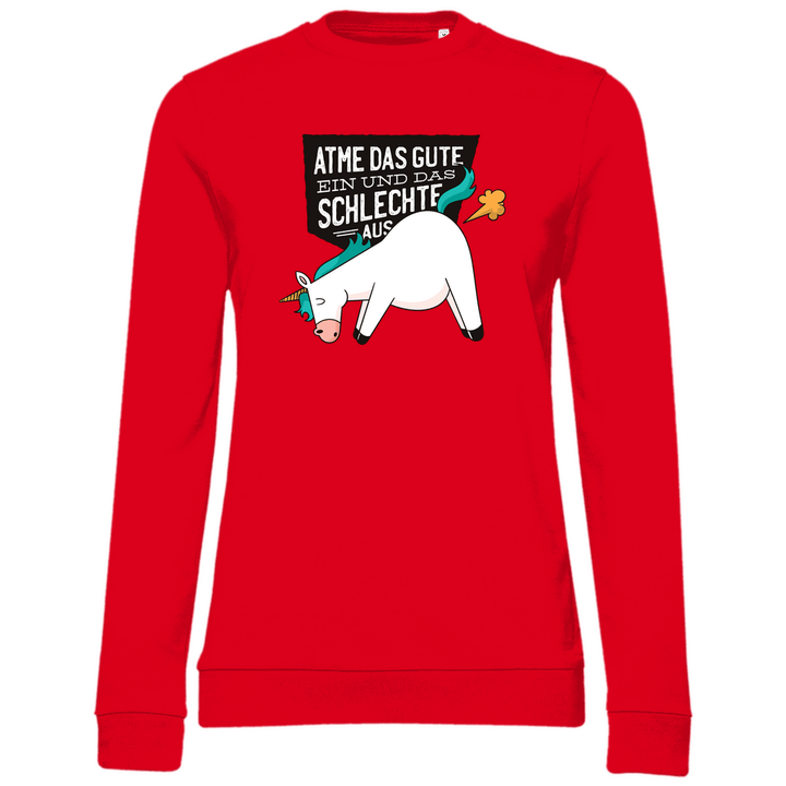 Einhorn - Furz - Damen Sweatshirt - Textilzauber
