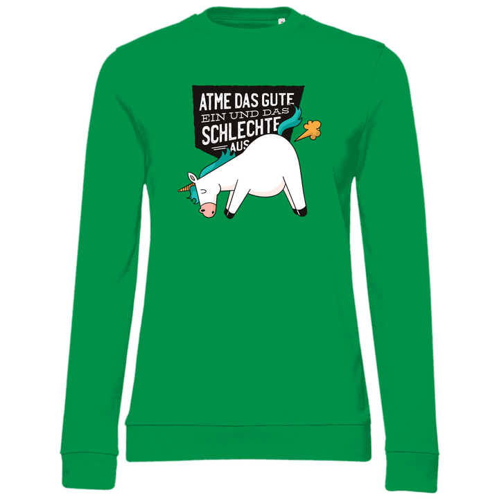 Einhorn - Furz - Damen Sweatshirt - Textilzauber