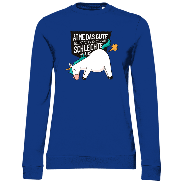 Einhorn - Furz - Damen Sweatshirt - Textilzauber