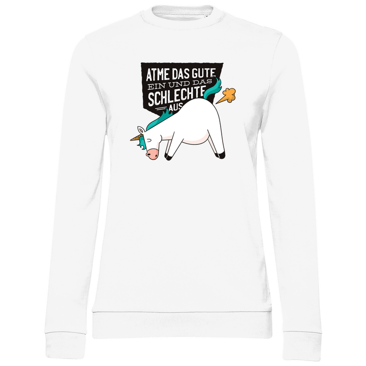 Einhorn - Furz - Damen Sweatshirt - Textilzauber