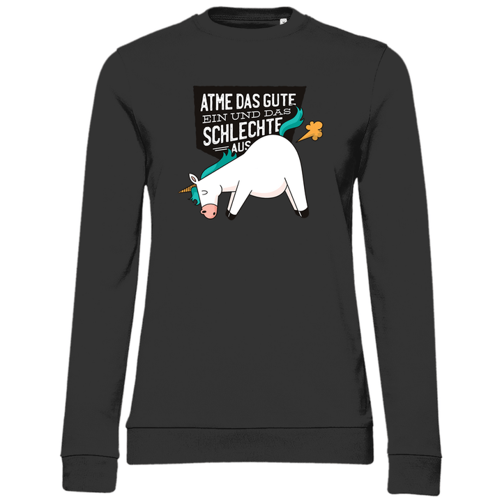 Einhorn - Furz - Damen Sweatshirt - Textilzauber