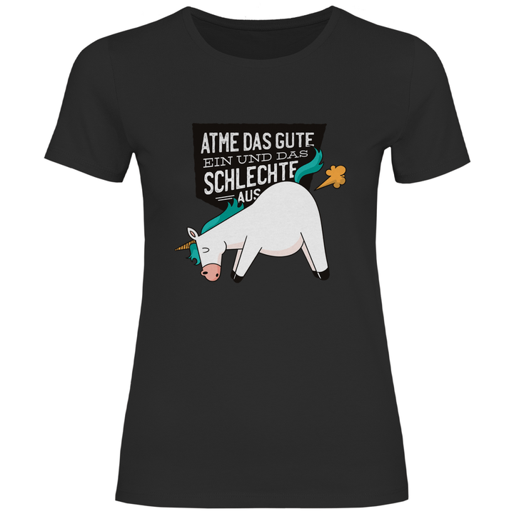 Einhorn - Furz - Damen T - Shirt - Textilzauber