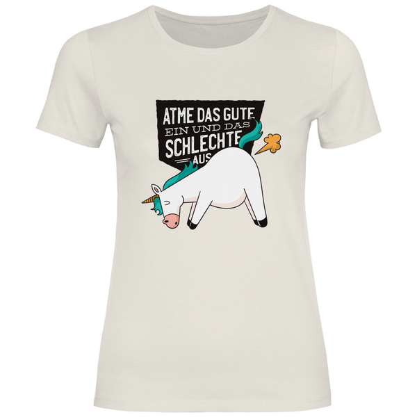 Einhorn - Furz - Damen T - Shirt - Textilzauber