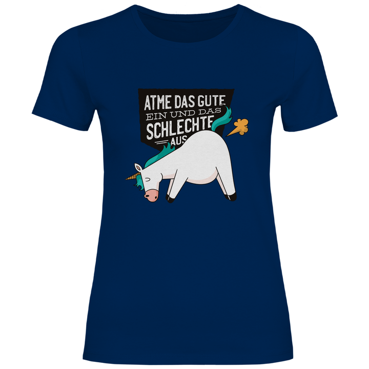 Einhorn - Furz - Damen T - Shirt - Textilzauber