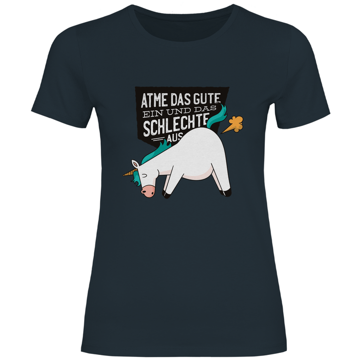Einhorn - Furz - Damen T - Shirt - Textilzauber