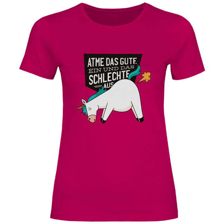 Einhorn - Furz - Damen T - Shirt - Textilzauber