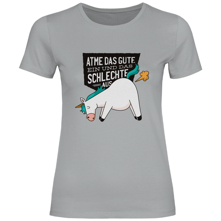 Einhorn - Furz - Damen T - Shirt - Textilzauber
