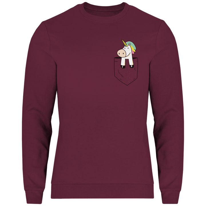 Einhorn in Brusttasche - Herren Sweatshirt - Textilzauber