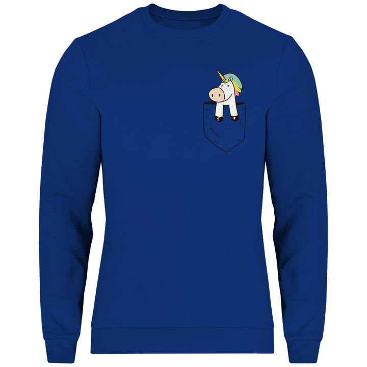 Einhorn in Brusttasche - Herren Sweatshirt - Textilzauber