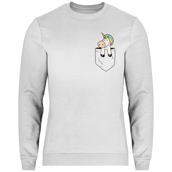 Einhorn in Brusttasche - Herren Sweatshirt - Textilzauber