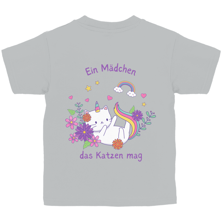 Einhorn - Katze - Kinder T - Shirt mit Rückendruck - Textilzauber